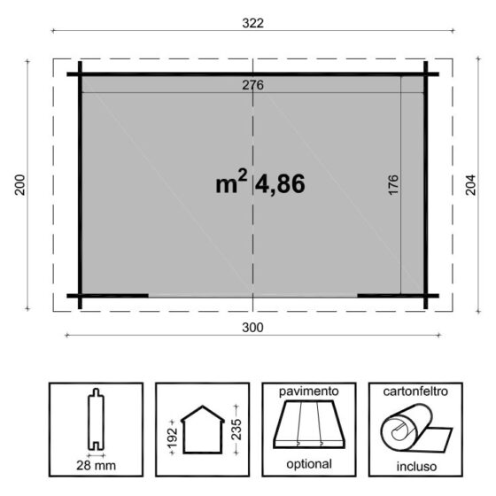 Casetta Toronto - LOSA - cm 300x200 - immagine 2