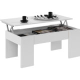 KIT TAVOLO CAFFE ELEV. 50X100X45/56 H BIANCO ARTIK