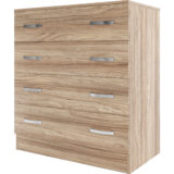 KIT CASSETTIERA 4C CM.90X80X45 ROVERE BARLY K021