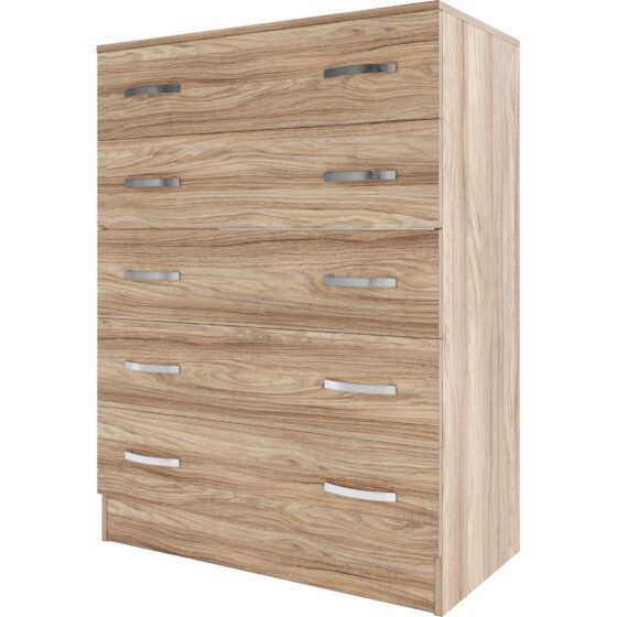 KIT CASSETTIERA 5C CM.111X80X45 ROVERE BARLY K021