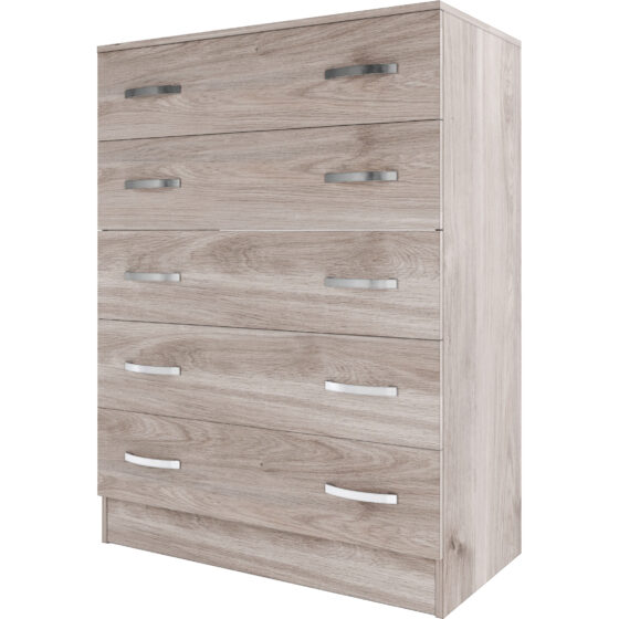 KIT CASSETTIERA 5C CM.111X80X45 ROVERE GRIGIO K357
