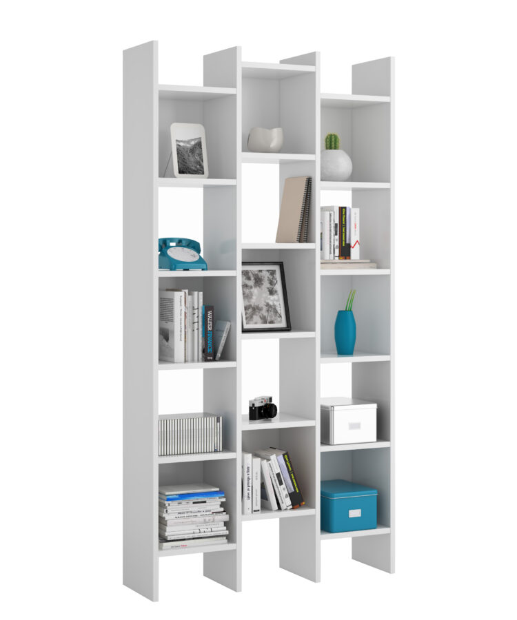KIT LIBRERIA ITALIAN CM 96X25X192H BIANCO