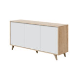 KIT CREDENZA 3A CM 154X40X75H ROVERE BIANCO