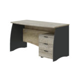 KIT SCRIVANIA C/3CASS. CM 136X67X74H ROVERE ANTR.