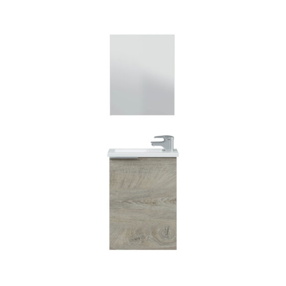 KIT MOBILE BAGNO CM 40X22X58H C/LAVABO ROVERE