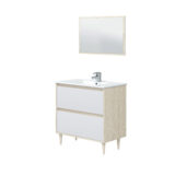 KIT MOBILE BAGNO VERONA CM 80X45X80H ROVERE BIANCO