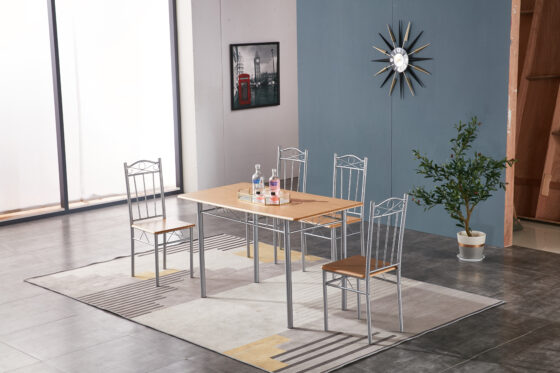 SET TAVOLO C/4 SEDIE(120X70) LEGNO CHIARO