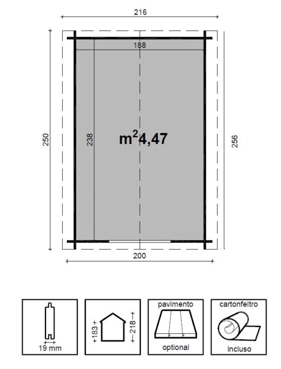 Casetta Greta - LOSA - cm 200x250 - immagine 3