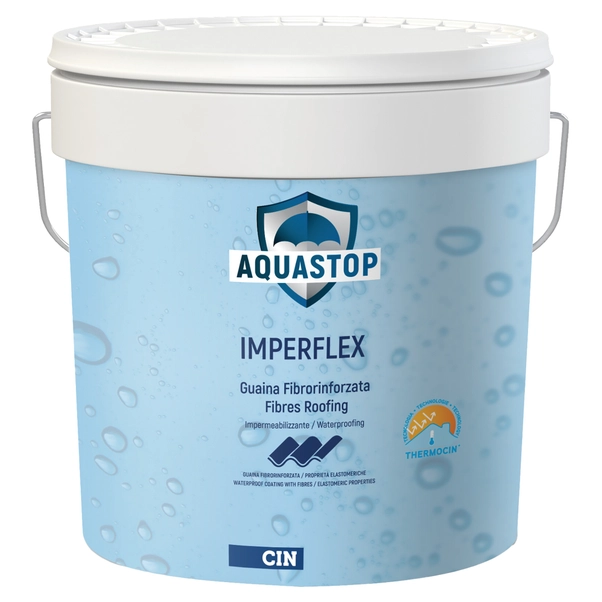 GUAINA A PENNELLO FIBRATA  BIANCO LT 15  CIN IMPERFLEX - BOERO