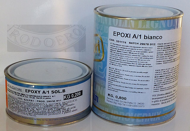 AEMME SMALTO ALIMENTARE EPOXY A/1 BIANCO A+B KG 1 VETRIFICANTE ATOSSICO -  Lauro & Company